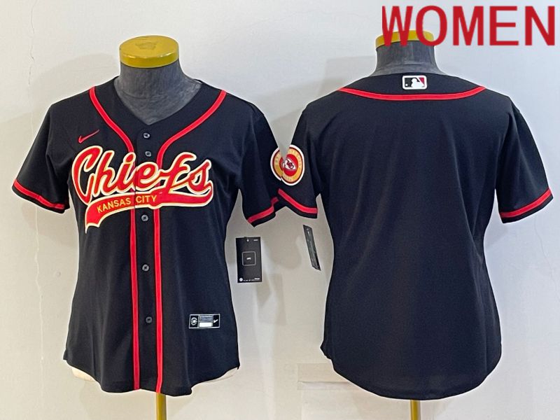 Women Kansas City Chiefs Blank Black 2022 Nike Co branded NFL Jerseys->tennessee titans->NFL Jersey